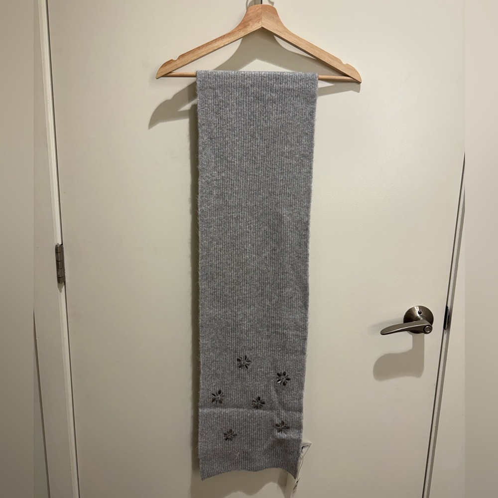 Talbots Gray Sequin Embellished Scarf, NWT
